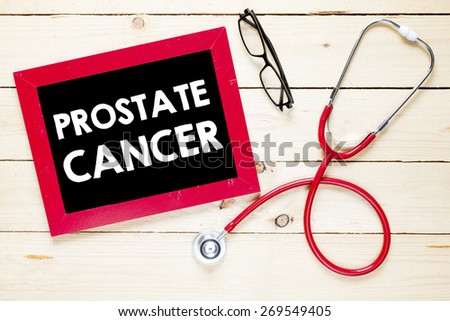 Blackboard with prostate cancer