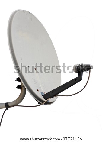 Satellite Dish. Isolated on white background.