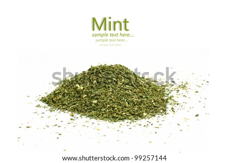 Spice Mint. Isolated on white background.