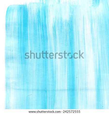 Abstract blue background with paper texture. Soft blue grunge background. Striped painting  for scrapbook or website template.