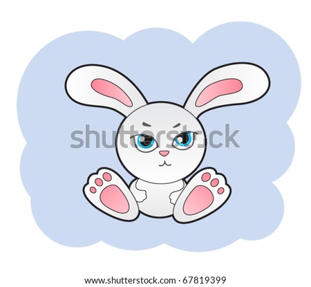 Cute Cartoon Rabbit Stock Vector Illustration 67819399 : Shutterstock