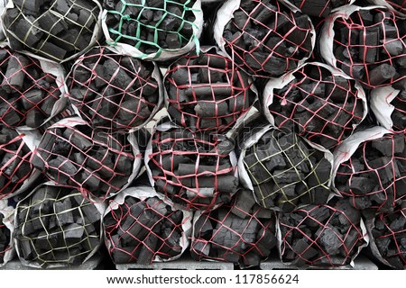 charcoal for cooking in bag.