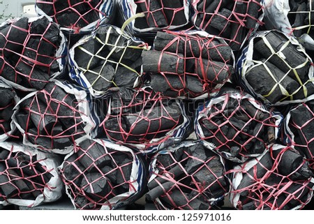 bag of cooking charcoal.