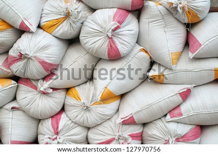 paddy rice bag background.