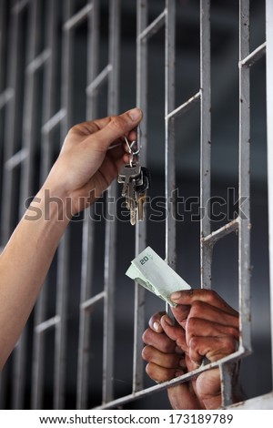 prisoner give money for freedom.