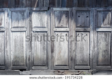 grunge wooden folding door