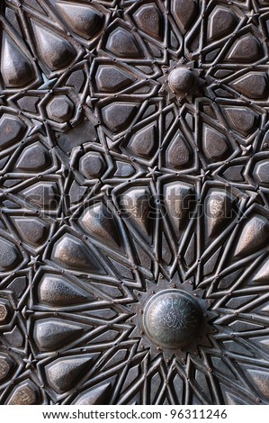 islamic carving on a door