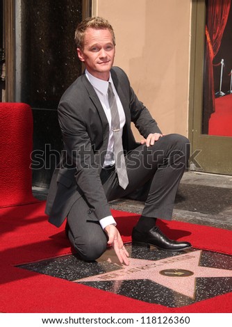 LOS ANGELES - SEP 15:  NEIL PATRICK HARRIS arrives to the Walk of Fame  on September 15, 2011 in Los Angeles, CA