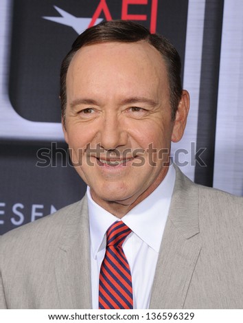 LOS ANGELES - APR 24:  Kevin Spacey arrives to the AFI Night At The Movies 2013  on April 24, 2013 in Hollywood, CA