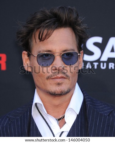 LOS ANGELES - JUN 22:  Johnny Depp arrives to the 'The Lone Ranger' Hollywood Premiere  on June 22, 2013 in Hollywood, CA