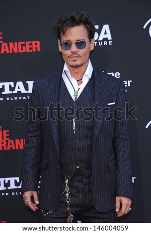LOS ANGELES - JUN 22:  Johnny Depp arrives to the 'The Lone Ranger' Hollywood Premiere  on June 22, 2013 in Hollywood, CA