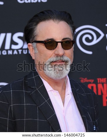 LOS ANGELES - JUN 22:  Andy Garcia arrives to the \'The Lone Ranger\' Hollywood Premiere  on June 22, 2013 in Hollywood, CA