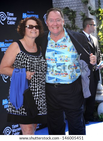 LOS ANGELES - JUN 17:  John Lasseter & wife Nancy arrives to the '