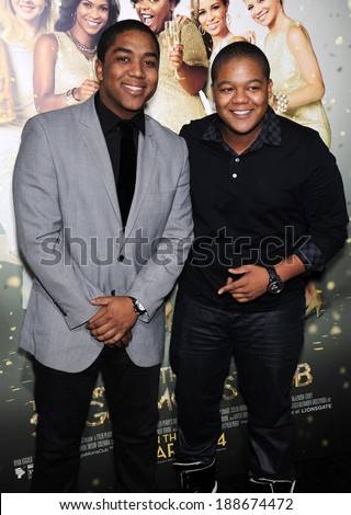 LOS ANGELES - MAR 10:  Kyle Massey & Chris Massey arrives to the Tyler Perry\'s \
