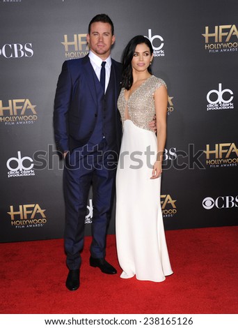 LOS ANGELES - NOV 14:  Channing Tatum & Jenna Dewan-Tatum arrives to the The Hollywood Film Awards 2014 on November 14, 2014 in Hollywood, CA