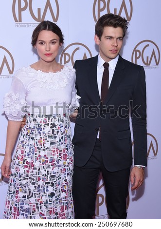 LOS ANGELES - JAN 24:  Keira Knightley & James Righton arrives to the 26th Annual Producers Guild Awards  on January 24, 2015 in Century City, CA