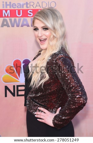 LOS ANGELES - MAR 29:  Meghan Trainor arrives to the 2015 iHeartRadio Music Awards  on March 29, 2015 in Hollywood, CA