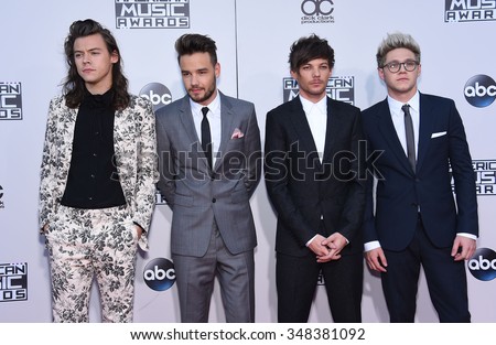 LOS ANGELES - NOV 22:  One Direction arrives to the American Music Awards 2015  on November 22, 2015 in Los Angeles, CA.