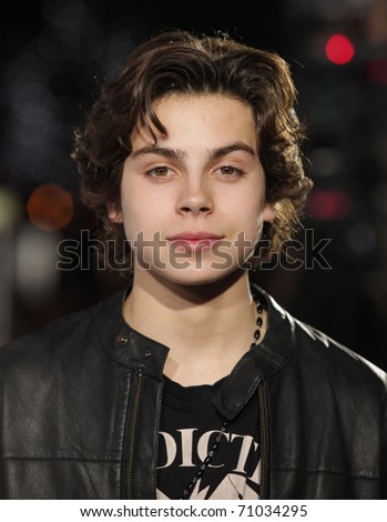 stock photo LOS ANGELES FEB 09 JAKE T AUSTIN arrives to the