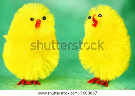 Two easter chicks chatting an singing to each other (more fantastic easter images in my gallery)