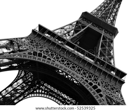 stock photo : Eiffel Tower Abstract view on white background
