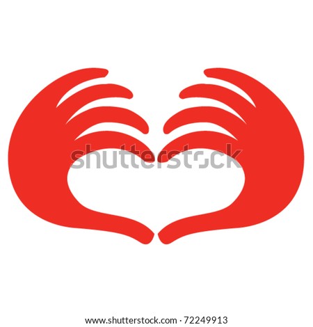 stock vector : Heart made with Love Heart Made With Hands. stock vector : Heart made with