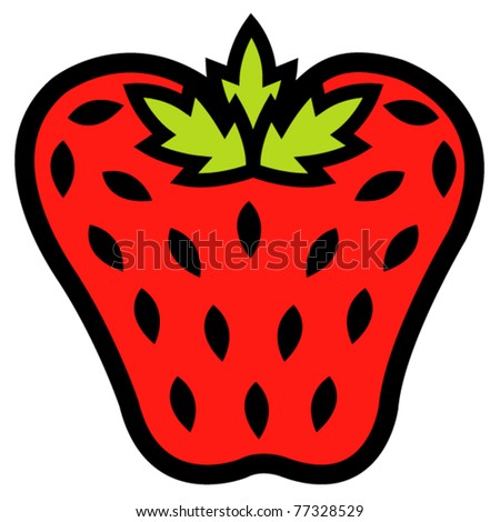 Cartoon Strawberry Plant