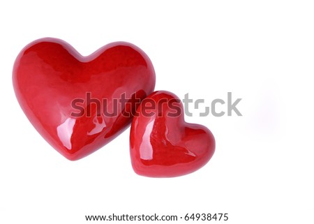 glass red heart