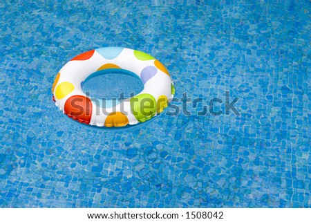 inflatable on pool