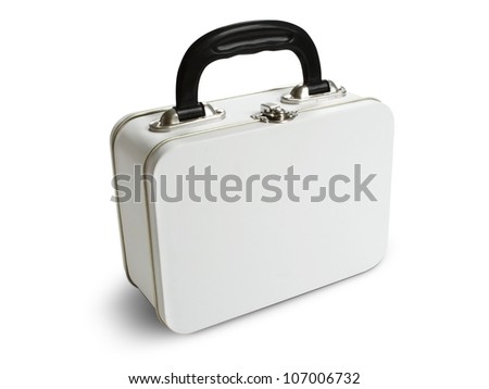 White tin lunch box. Path included