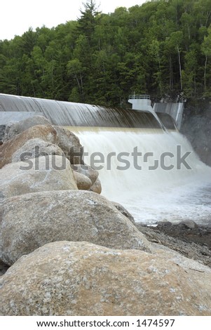 Avon River Dam on a spring day. (Nova Scotia)