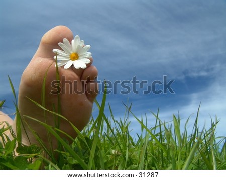 Foot w/daisy.