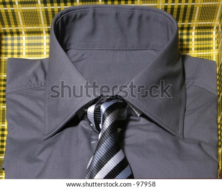 Button down shirt and tie in a gift box