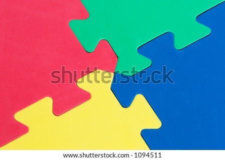 Macro of puzzle foam board