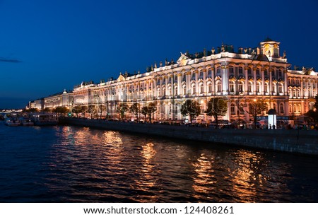 Hermitage Museum in the White Nights in Saint Petersburg - Russia