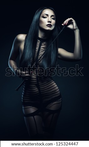 woman with whip