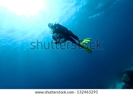 Diver stay in the water for safety stop.