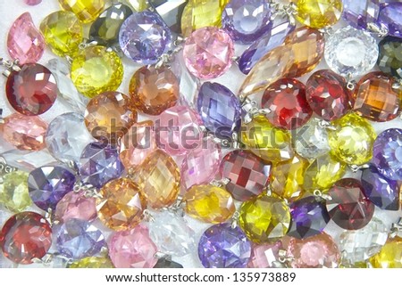 Colorful precious stones