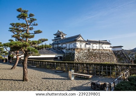 KOCHI, JAPAN-NOV 29, 2014:Kochi Castle, It was reconstructed between 1729 and 1753 in the original style of 1611, the only castle in Japan to retain both its original tenshu, or keep, and its palace.