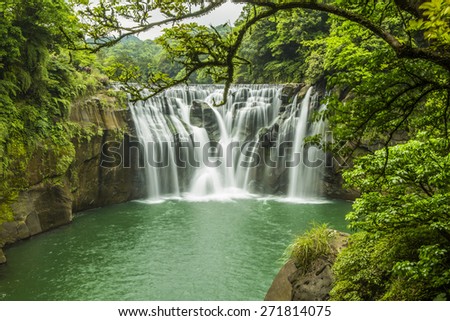 Beautiful Shifen waterfall, Pingxi,Taipei, Taiwan