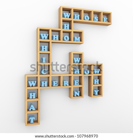 shelf wooden crossword render question words 3d shutterstock search