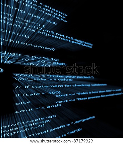 Illustration of computer program code
