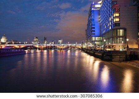 23. 07. 2015, LONDON, UK, London nights from the piers