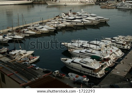 The small Yachts\' Harbor, Monaco