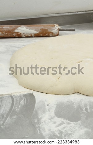 Making of bakery products in bakery shop