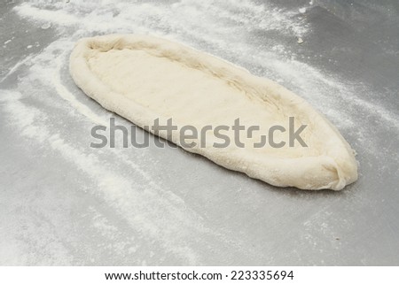 Making of bakery products in bakery shop