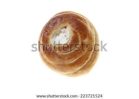 Bakery product photographed on isolated on white background