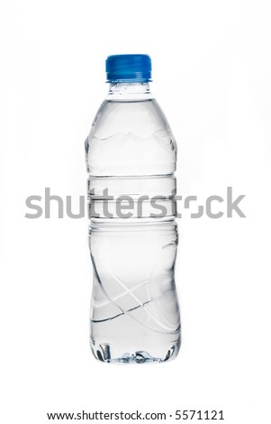 stock photo : Water bottle against white background