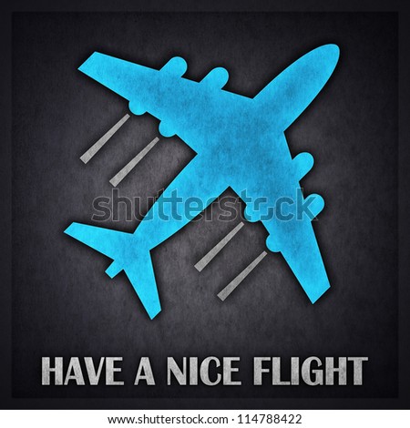 Nice Flight Concept Design Card, Created in Minimal Art Technique