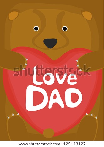 animal love collection, little bear love dad